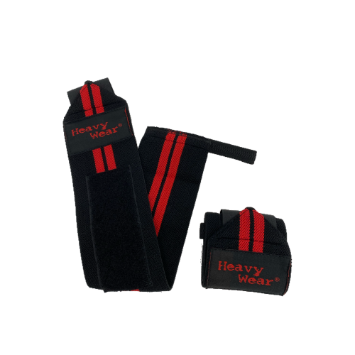 Heavywear Red Line Wrist Wraps- Black (H1)